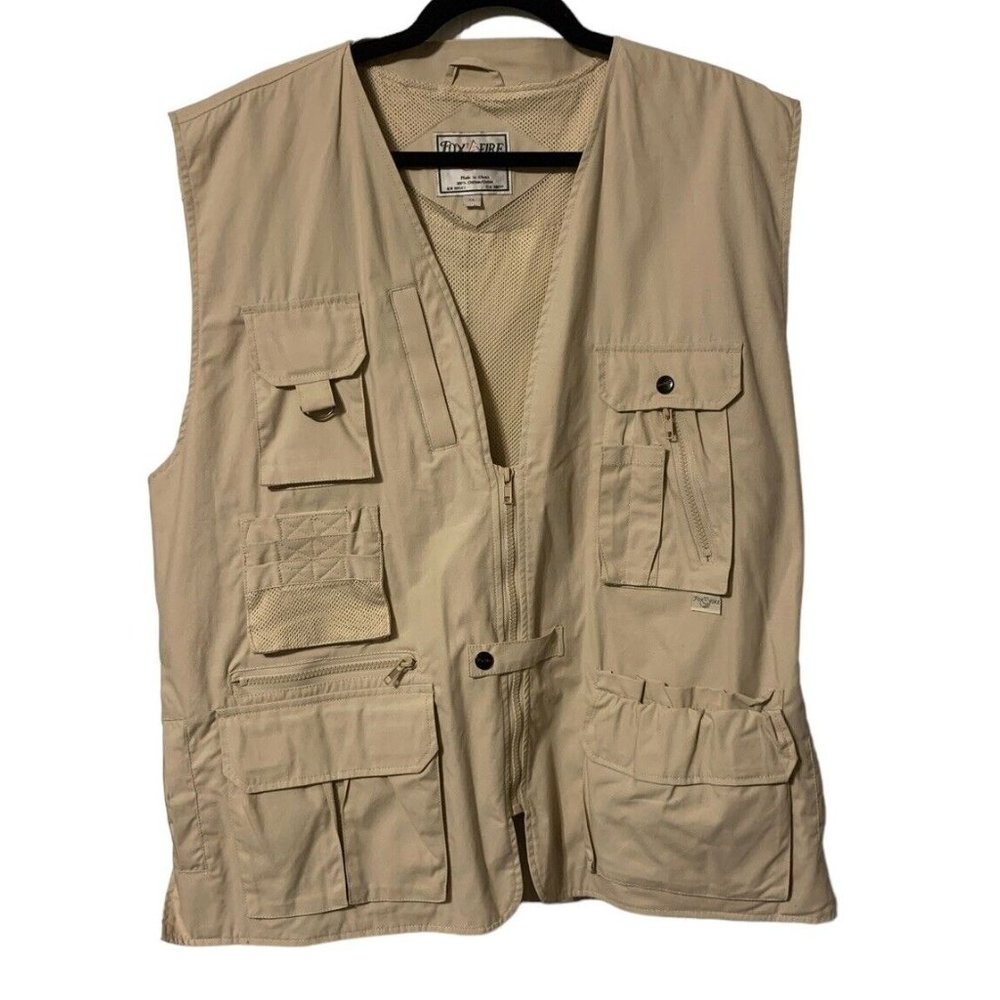 Fox Fire Ultimate  Fishing Hunting Hiking Tactical Photography Beige Vest XL